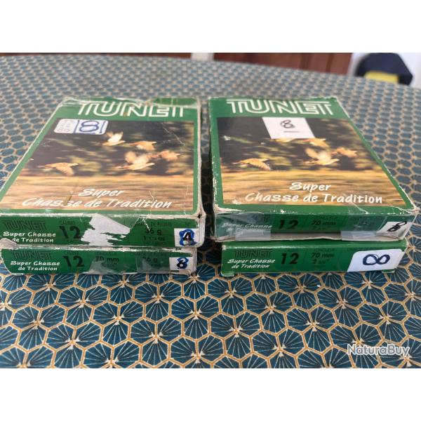 cartouche de 8 calibre 12 marque TUNET