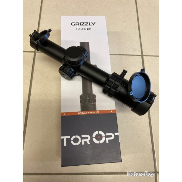 Vends lunette de battue VECTOR OPTICS 1-6x24i HD GRIZZLY