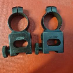 Paire de collier de montage DISKOP en diam&egrave;tre 22mm pour rail de 11mm