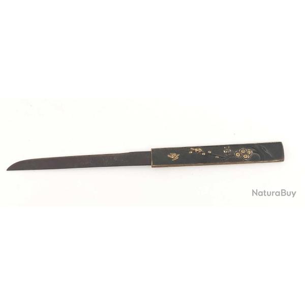 KOZUKA ACCESSOIRE DE SABRE JAPONAIS BRANCHES FLEURS CERISIERS ET OISEAUX
