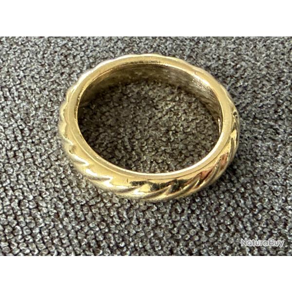 Bel anneau or jaune 18 carats - taille 56 - bague - alliance