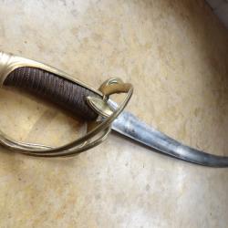 SABRE cavalerie l&eacute;g&egrave;re chasseur &agrave; cheval 1&deg; empire Napol&eacute;on empereur lame Solingen pointe orientale