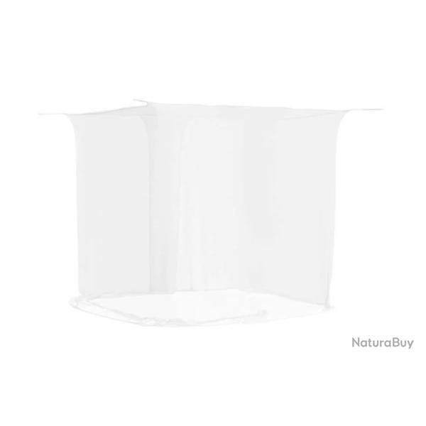 Moustiquaire suspendue polyester blanc 220x200x210 cm maille 156 protection efficace