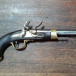 Pistolet de cavalerie ou d'ar&ccedil;on &agrave; silex - an 13 ou an XIII - Charleville - Empire Napol&eacute;on - EM