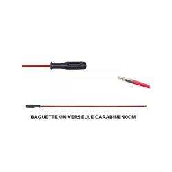 Baguette nettoyage 90cm acier gain&eacute; PVC pour carabines &Oslash;5mm
