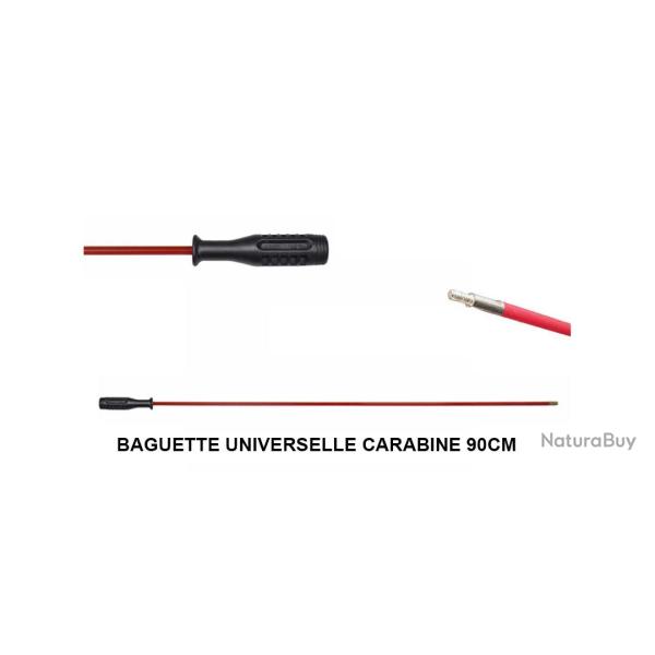 Baguette nettoyage 90cm acier gain� PVC pour carabines �5mm