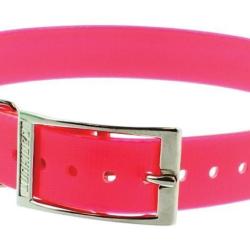 Collier boucle double Canihunt Rose + gravure - Promo