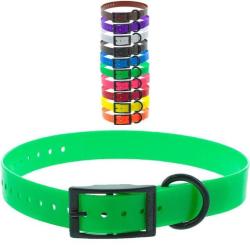 Collier boucle double Canihunt - Vert + gravure  - Promo