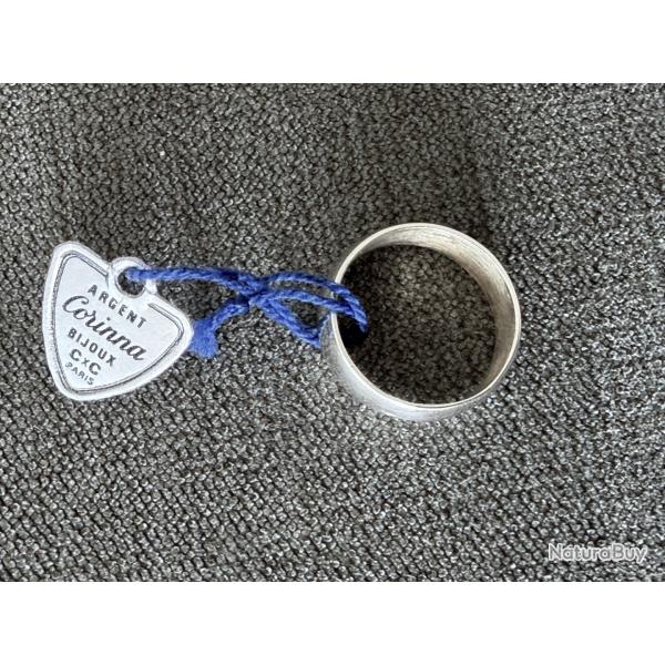 Anneau neuf argent massif - taille 55