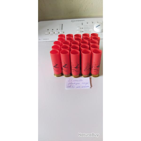 25 douilles plastique calibre 12