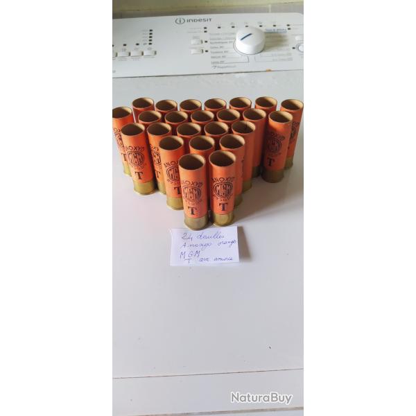 24 douilles neuves avec amorces culot 16 mm calibre 12