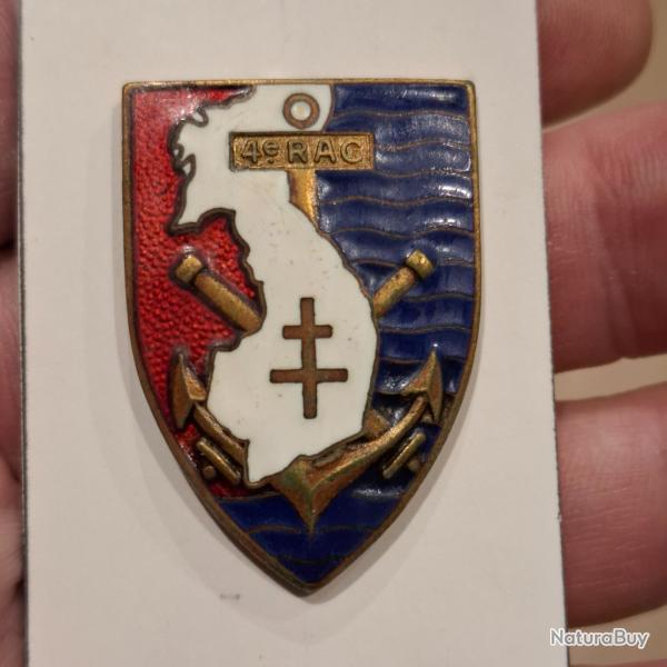 INSIGNE 4 RAC ( REGIMENT ARTILLERIE COLONIALE ) PERIODE INDOCHINE