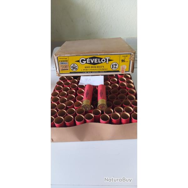 80 douilles avec amorces  culot 16 mm  calibre 12