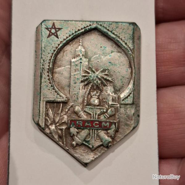 INSIGNE RAC MAROC ( REGIMENT ARTILLERIE COLONIALE ) PERIODE INDOCHINE