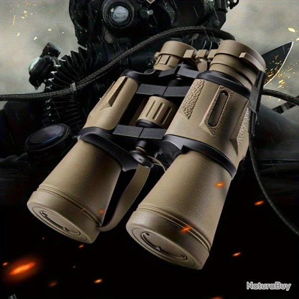 Jumelles militaires 20x50 HD BAK4 Longues Port�es Etanches IPX4 pour Camping Chasse Observation Kaki