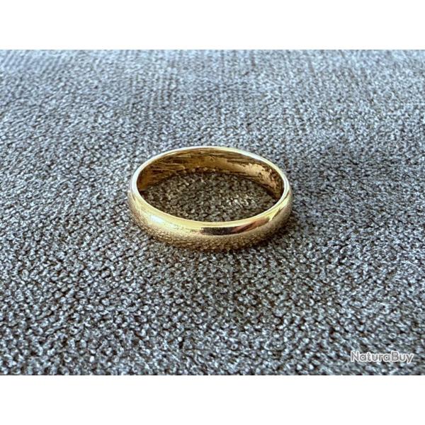 Bel anneau or 18 carats - taille 53 - bague - alliance
