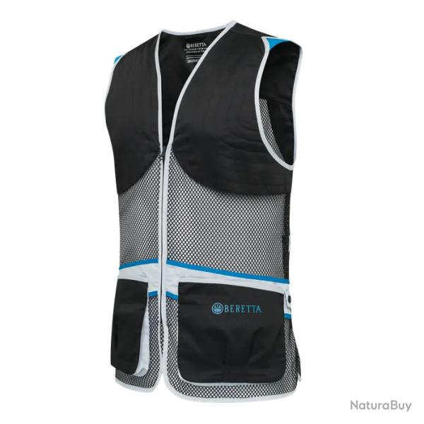BERETTA FULL MESH VESTE/GILET BLACK & BLUE EXCELL