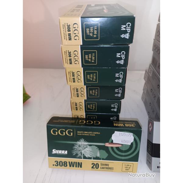 Cartouches GGG 308 180gr