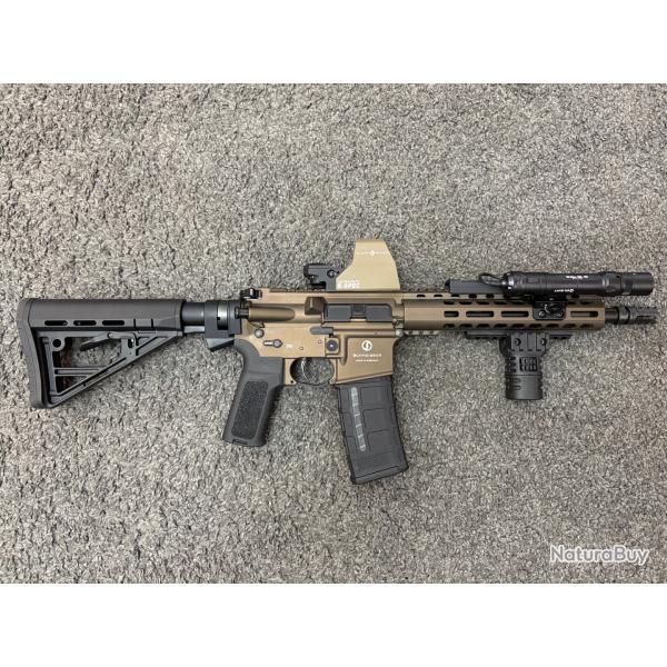 "PACK" Carabine SCHMEISSER AR15 S4F Bronze + Point rouge SIGHTMARK + Lampe Laser OLIGHT
