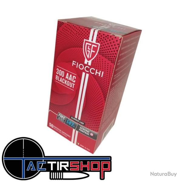 Munitions Fiocchi 300 AAC Blackout 147 gr FMJ - boite de 50