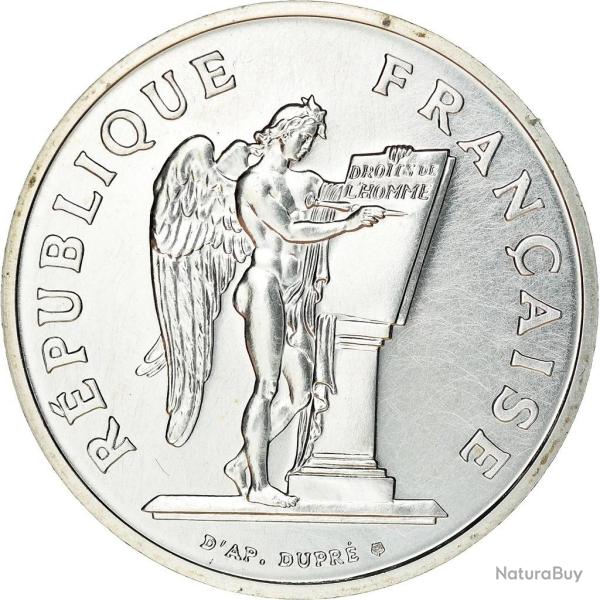 REPUBLIQUE FRAN�AISE 100 FRANCS ARGENT DUPRE1989Pi�ce comm�morative Bicentenaire de la D�claration