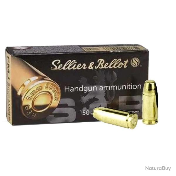 Munitions Sellier & Bellot 9x19 Subsonic FMJ x50