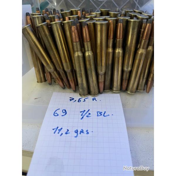 Munitions 7.65 R 11.2 gr 1/2 blind�