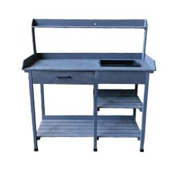 Table de rempotage bois avec bac - 114 x 46 x 120 cm