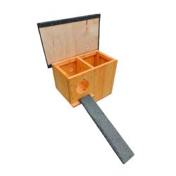 Nichoir chicane en bois pour canards d'ornement - 45x27x33cm