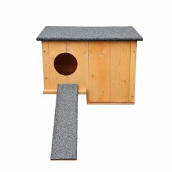 Nichoir chicane en bois pour canards d'ornement - 45x27x33cm