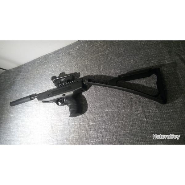 Pistolet Mod Fire 4,5 mm - Swiss Arms - 11 J - avec crosse + point rouge