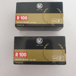 2 boites de R100 RWS 22LR