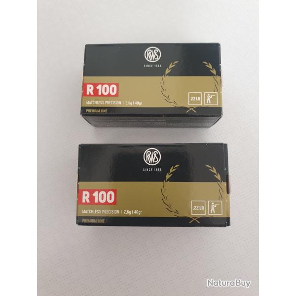 2 boites de R100 RWS 22LR