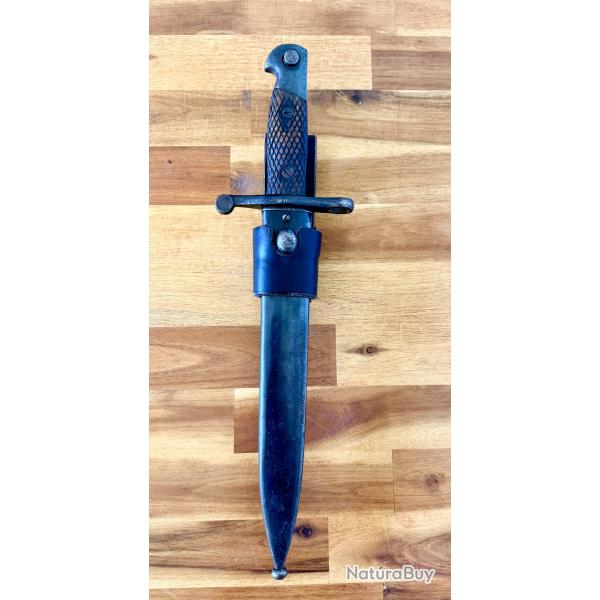 Ba�onnette espagnole M1941 "Bolo" - Toledo - Mauser - Avec fourreau cuir/m�tal