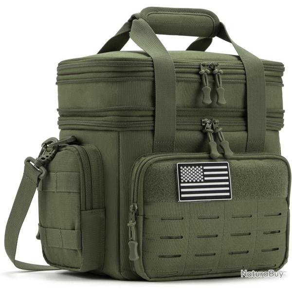 Bo�te Repas Tactique Isotherme Extensible Glaci�re �tanche Haute R�sistance Travail& Outdoor Vert