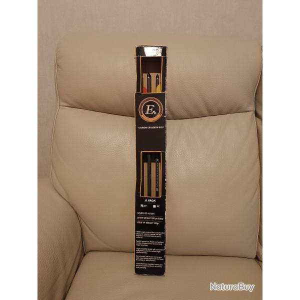 fl�ches pour arbal�te en fibre de carbonne+ pointe acier.pack 6 +2