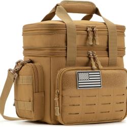 Bo&icirc;te Repas Tactique Isotherme Extensible Glaci&egrave;re &Eacute;tanche Haute R&eacute;sistance Travail& Outdoor Kaki