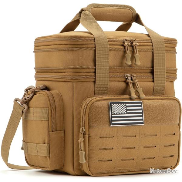 Bo�te Repas Tactique Isotherme Extensible Glaci�re �tanche Haute R�sistance Travail& Outdoor Kaki