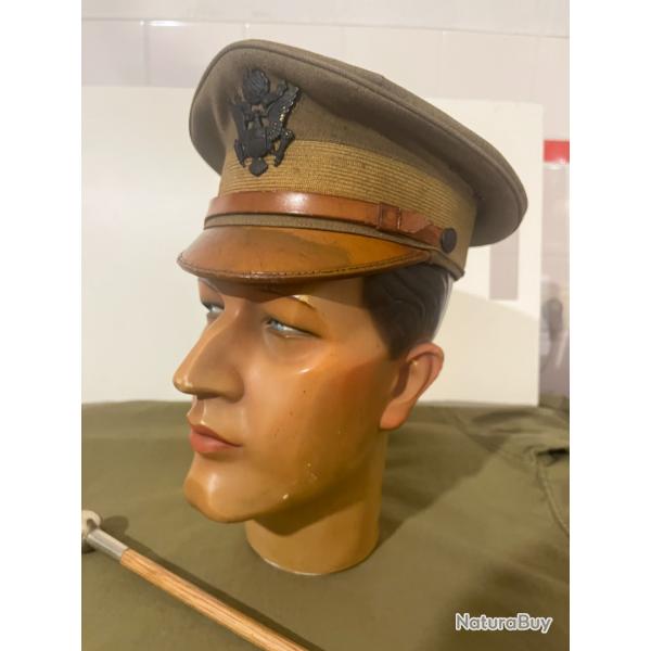 Casquette d'officier US de la 1�re guerre mondiale WW1 M1910 originale, d'�poque