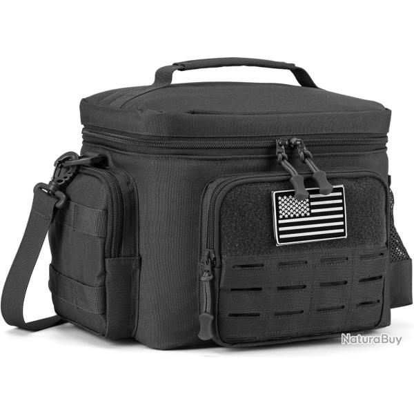 Bo�te Repas Tactique Isotherme Extensible Glaci�re �tanche13L R�sistance Travail& Outdoor Noir