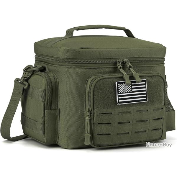 Bo�te Repas Tactique Isotherme Extensible Glaci�re �tanche13L R�sistance Travail& Outdoor Vert