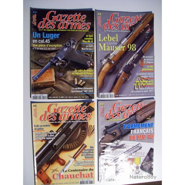 lot 4 revue gazette des armes  No 414 / 419 / 420 / 475