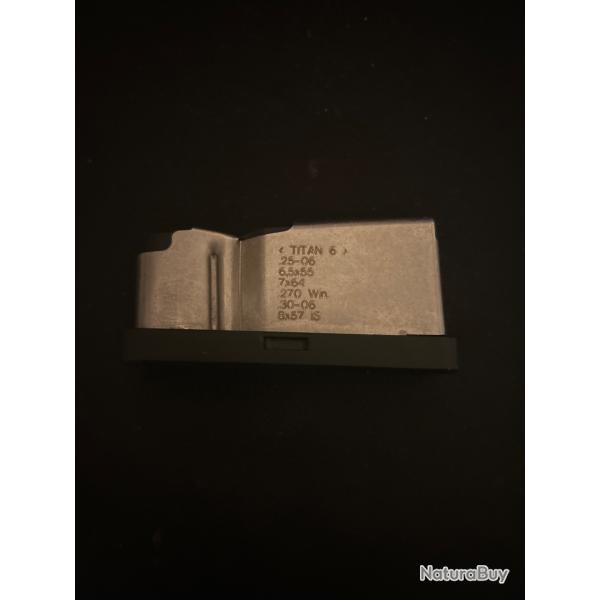 Chargeur trois coups pour R�ssler Titan 6 calibre 25-06 /6,5 x55 / 7*64 / 270 Win / 30-06 / 8x57 IS