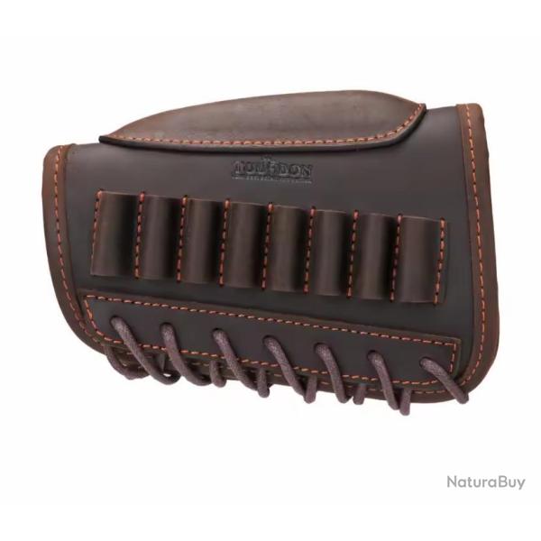 Appui joue porte munitions pour gaucher - Cuir v�ritable
