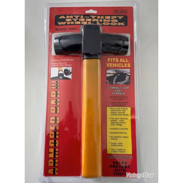 ARMORED BAR� canne Antivol bloque volant - Neuf, sous blister d'origine