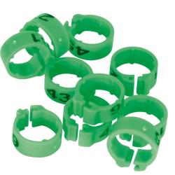 Bagues Sp&eacute;cial Pigeon Marquage Laser Ind&eacute;l&eacute;bile num&eacute;rot&eacute;es 26-50 Vert