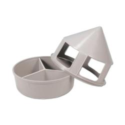 Mangeoire 1,5L &agrave; grit en plastique pour pigeons