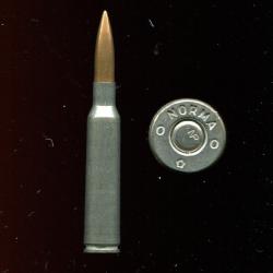 6.5 x 55 KRAG Mle 1894 (Mauser) - marquage : NORMA O * O - &eacute;tui laiton &eacute;tam&eacute; - balle cuivre pointue