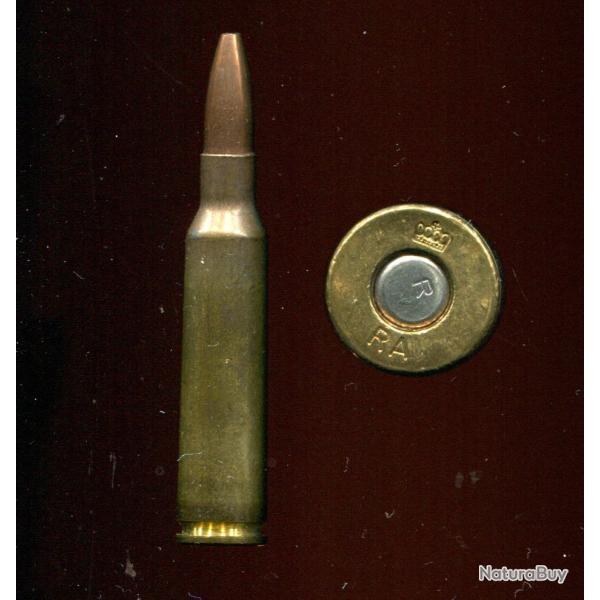 6.5 x 55 MAUSER-KRAG Mle 1894 - balle cuivre pointe creuse precision SNIPER - marquage : Couronne RA