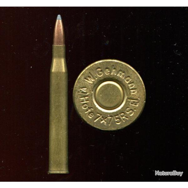 7 x 75 R Super Express Vom HOFE - W Gehmann - �tui 75mm - balle cuivre pointe plomb